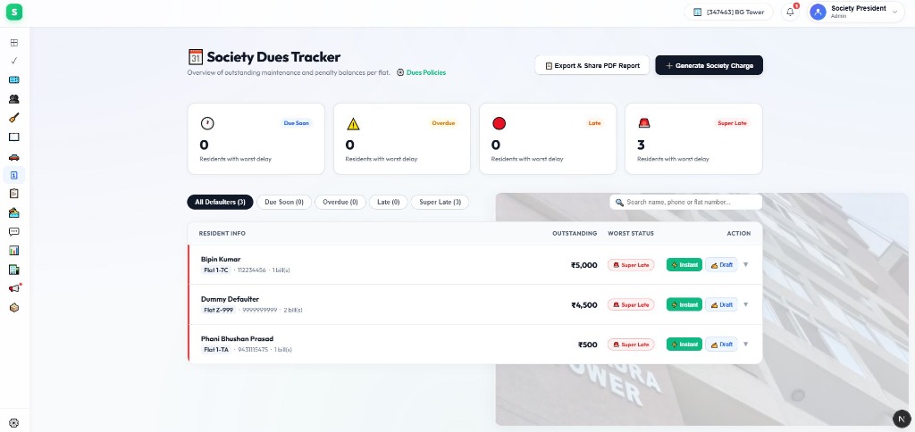 Society Dues Tracker & Penalty Invoicing Ledger